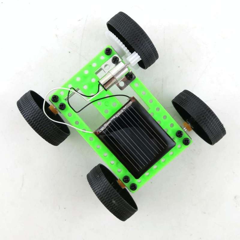 Creative Kids Early Education DIY Solar Energy Car Science Experiment Assembled Toy, Size:3.2x7.5...