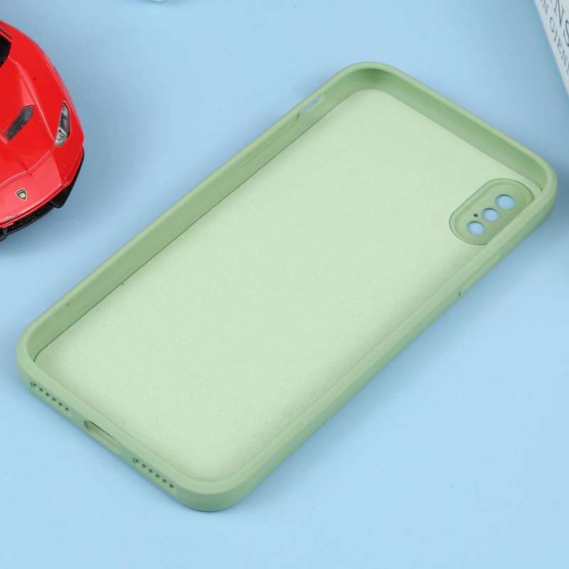 For iPhone X / XS Liquid Silicone Full Coverage Shockproof Magsafe Phone Case(Green)
