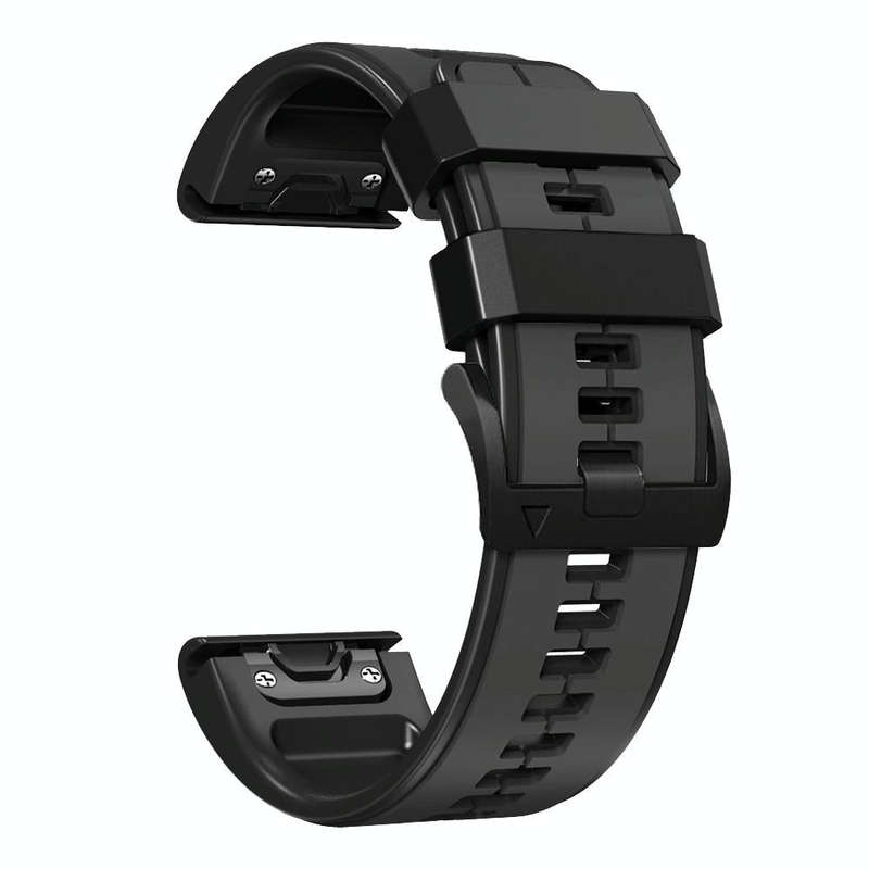 For Garmin Fenix 6 Pro 22mm Silicone Sports Two-Color Watch Band(Carbon Ash + Black)