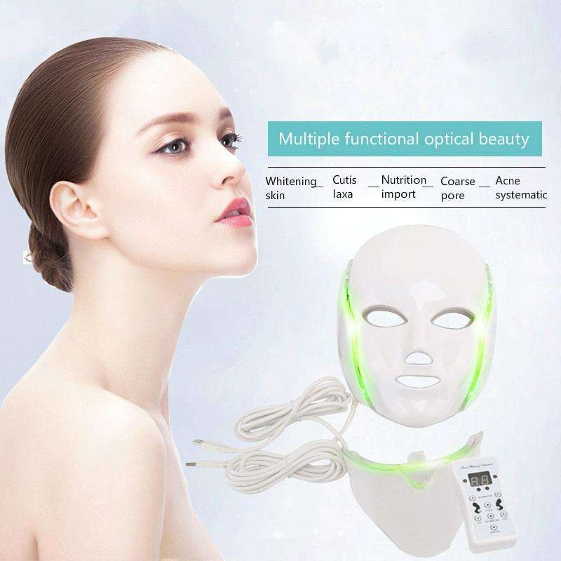 7 Color LED Facial Mask Photon Mask Skin Rejuvenation Face Beauty Machine, AU Plug