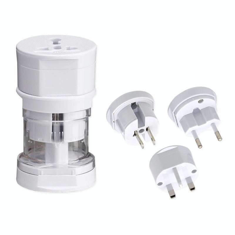 All in 1 EU + AU + UK + US Plug Travel Universal Adaptor(White)