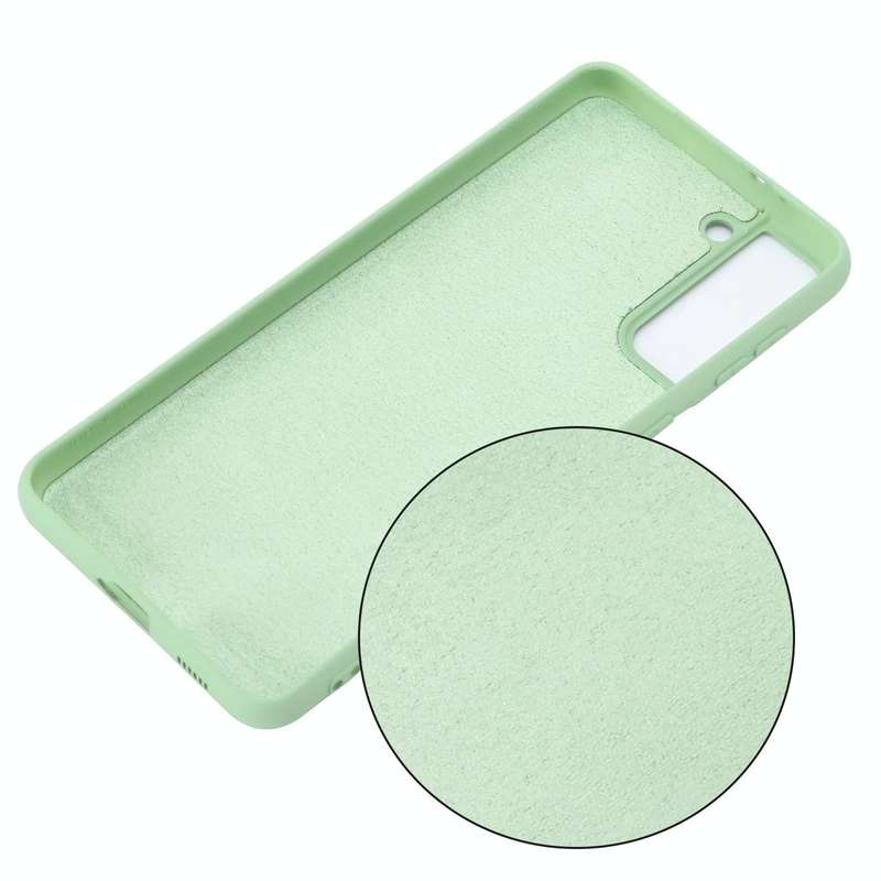 For Samsung Galaxy S21 5G Pure Color Liquid Silicone Shockproof Full Coverage Case(Green)