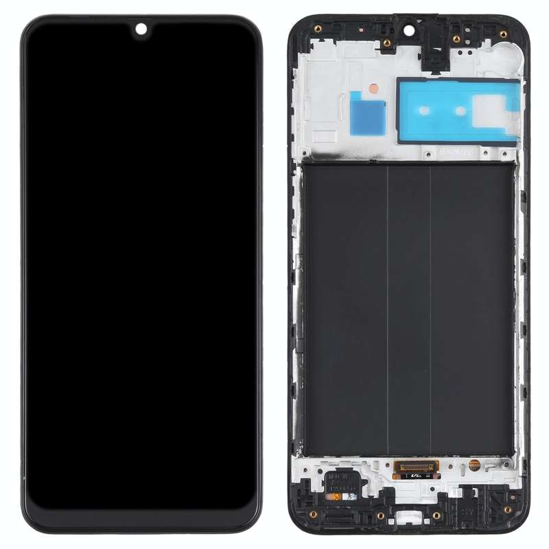 Original LCD Screen and Digitizer Full Assembly with Frame for Samsung Galaxy M30 SM-M305 (Black)