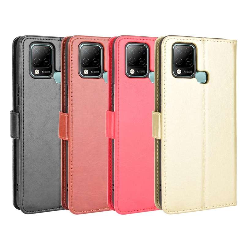 For Infinix Hot 10s X689 Crazy Horse Texture Horizontal Flip Leather Case with Holder & Card Slot...