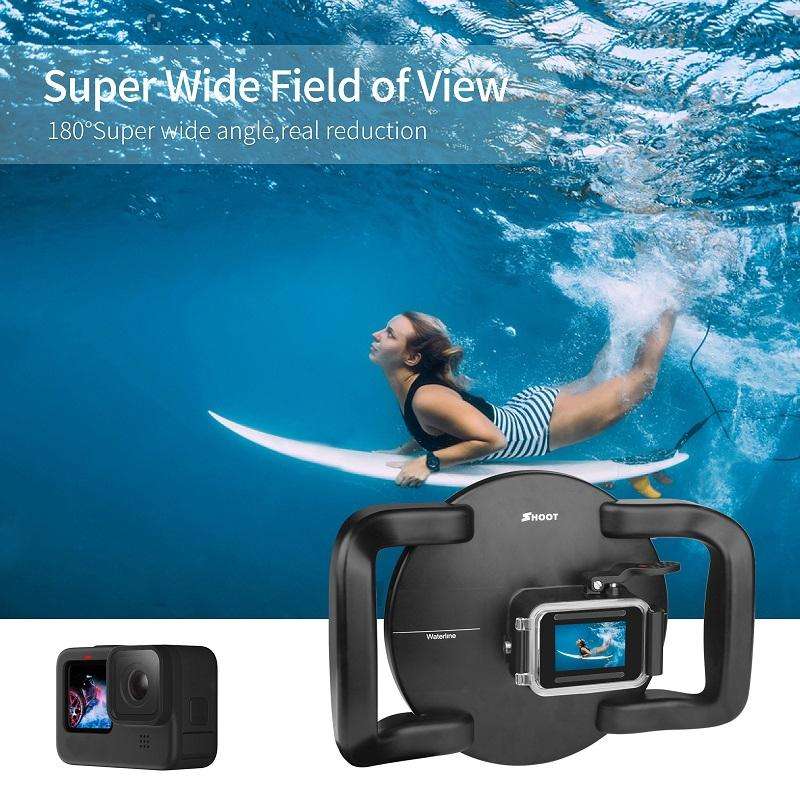 SHOOT XTGP559 Dome Port Underwater Diving Camera Lens Transparent Cover Housing Case For GoPro HE...