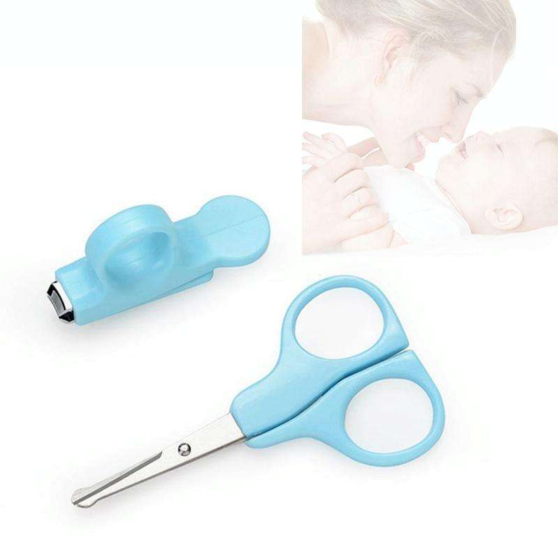 2 in 1 Baby Nail Clippers Scissors Kits, Random Color Delivery