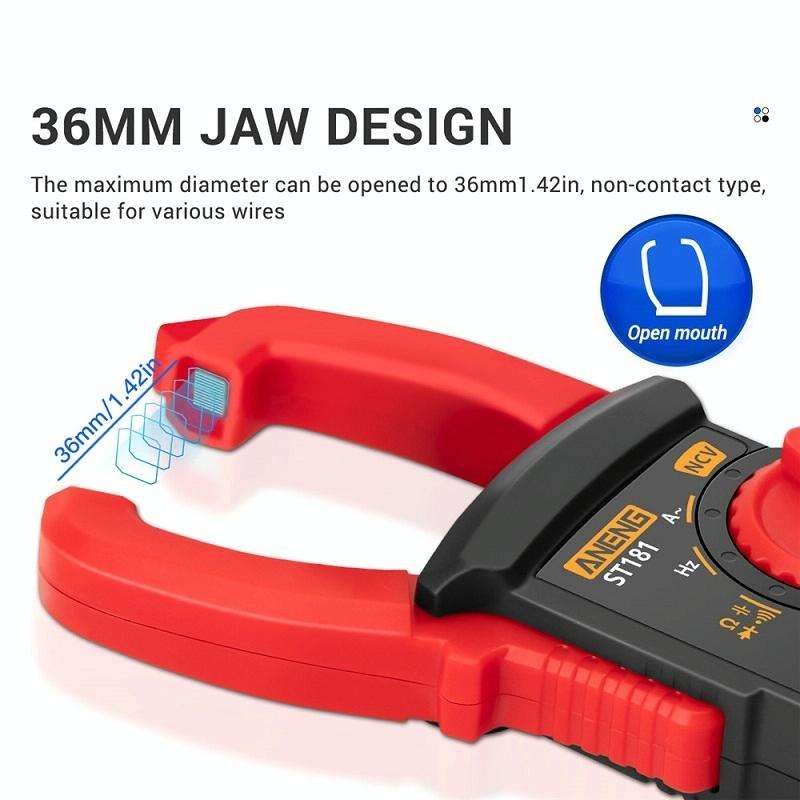 ANENG Intelligent Digital Backlit Clamp-On High-Precision Multimeter, Specification: ST183 6000-c...