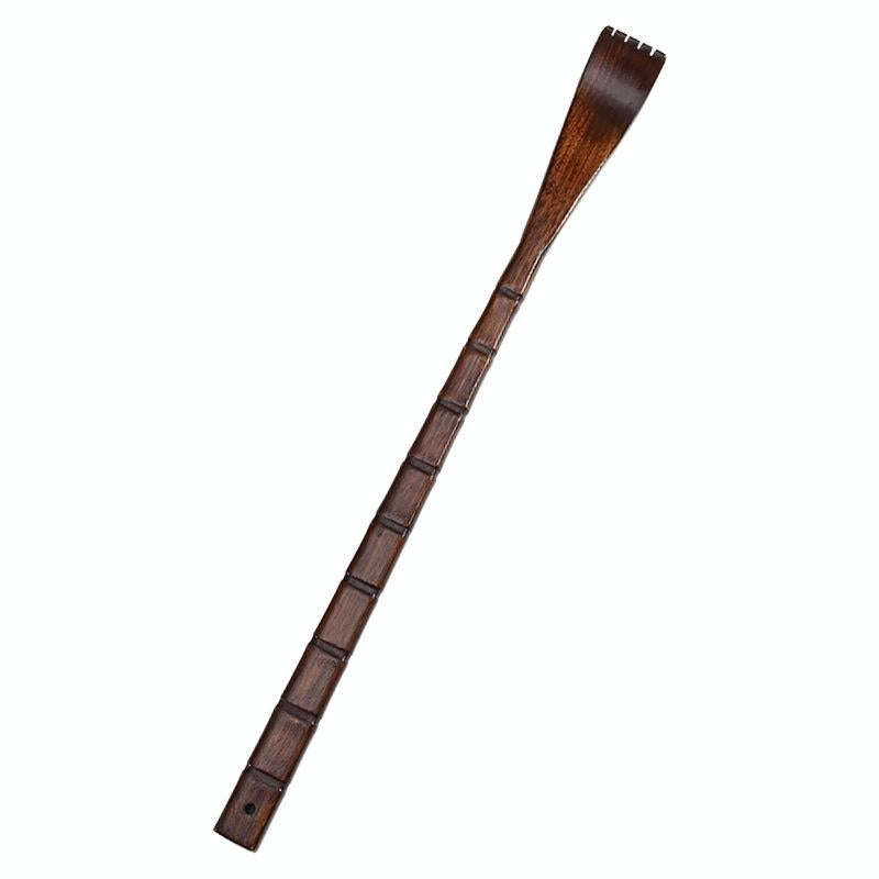 BQR01 Back Scratcher Long Handle Wooden Massage Scratcher, Style: Square Red