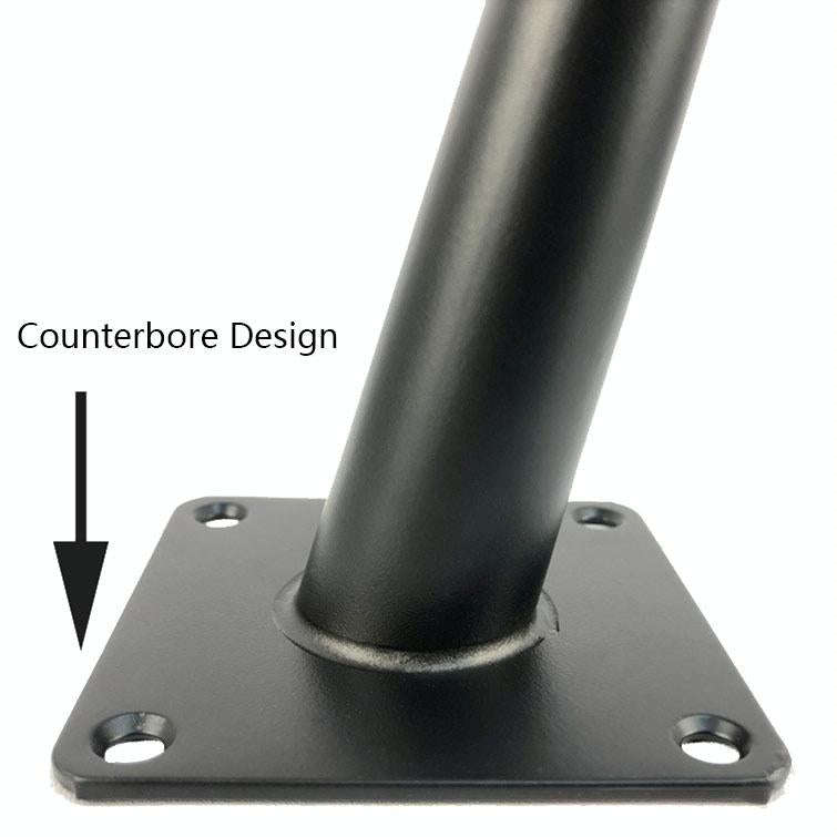 LH-ZT-0001 Cone Round Tube Furniture Support Legs, Style: Oblique Cone Height 35cm(Titanium)
