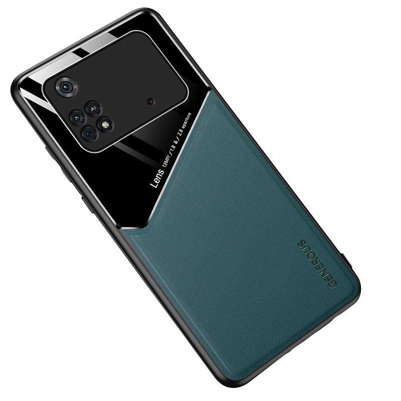 For Xiaomi Poco X4 Pro 5G All-inclusive Leather + Organic Glass Protective Case(Green)
