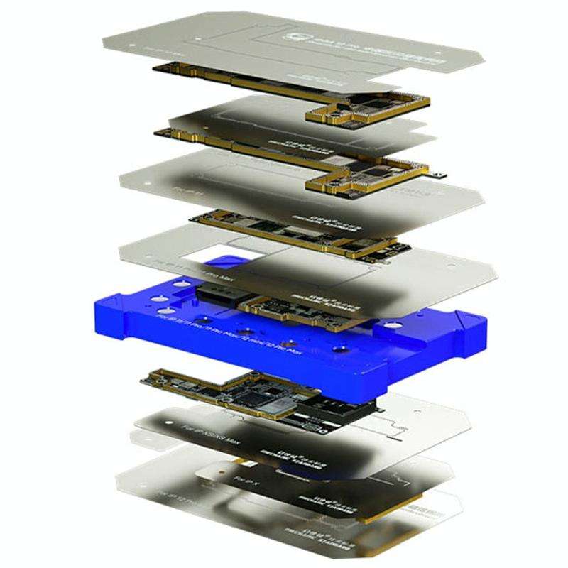 Mechanic iBGA 12 Pro 10 in 1 BGA Reballing Stencil Platform for iPhone X~12 Pro Max