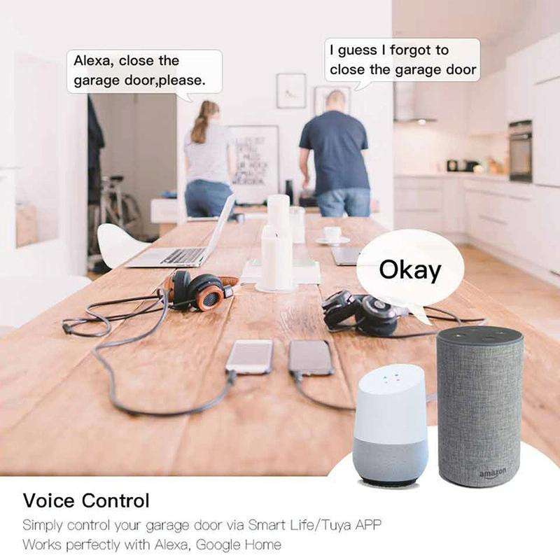 Tuya APP Remote Control WIFI Smart Garage Door Controller, Specification: UK Plug