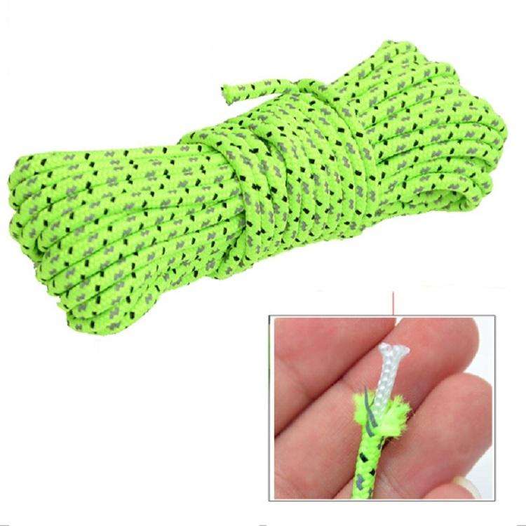 2.5mm Diameter Reflective String Windproof Tent Rope Line Camping Rope Reflective Tent Ropes, Len...