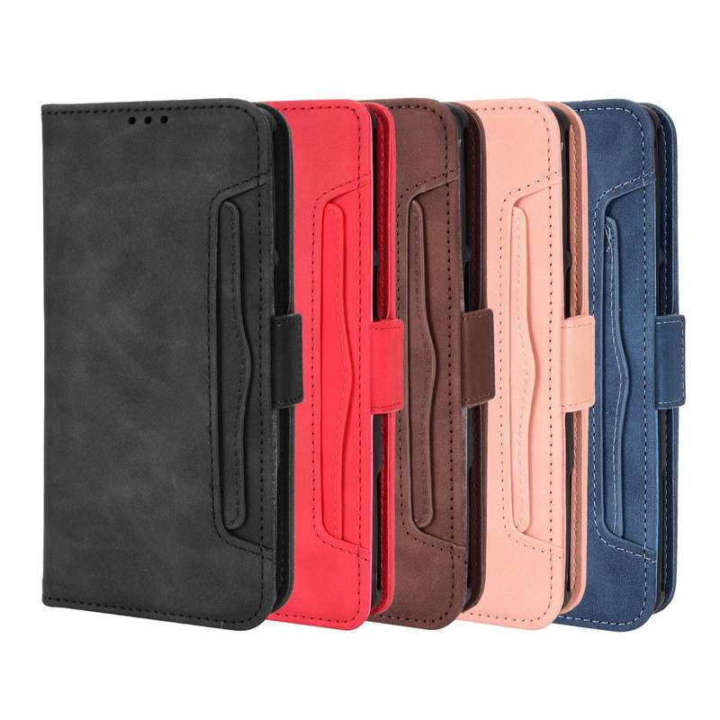 For OPPO A57 5G Skin Feel Calf Texture Card Slots Leather Phone Case(Brown)