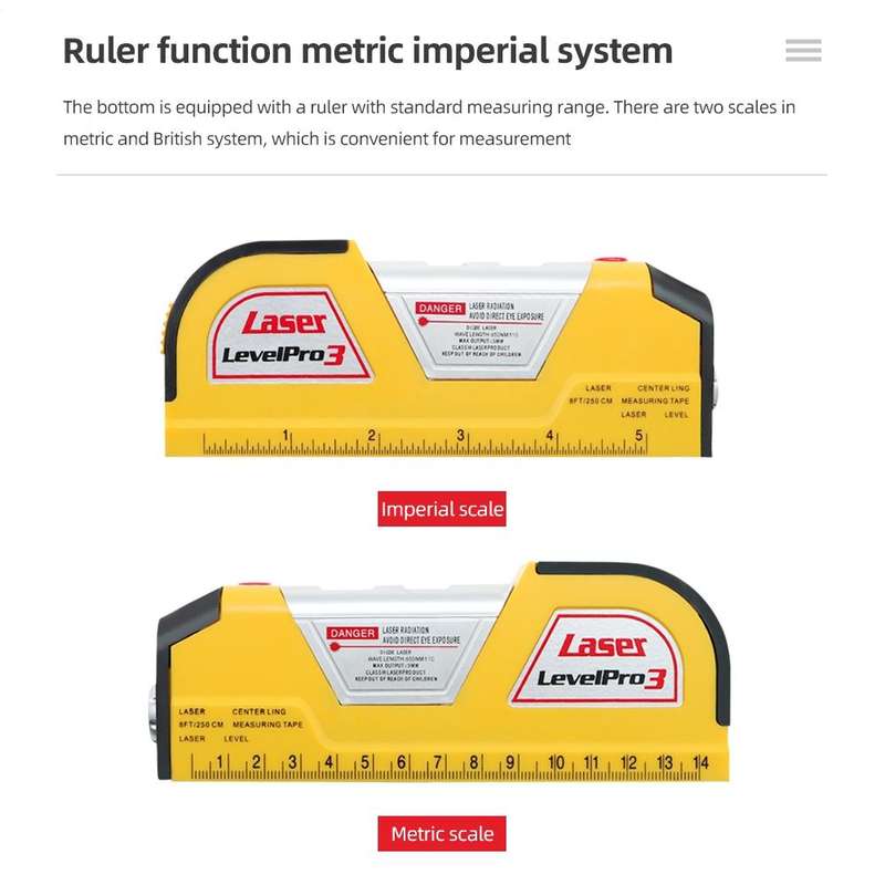 Laser Level with Tape Measure Pro 3 (250cm)