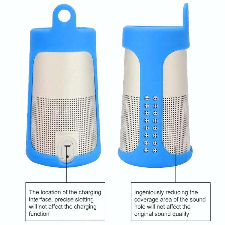 Portable Shockproof Silica Gel Bluetooth Speaker Protective Case for Bose Soundlink Revolve (Black)