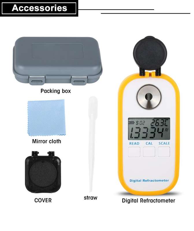 DR201 Digital Salt Refractometer Salinity Specific Gravity Meter 0~28% Refractometer Food Salt Co...