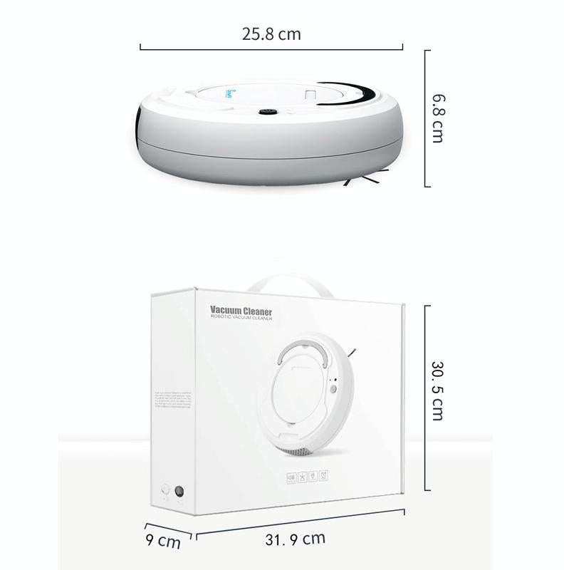 3-in-1 1800pa Smart Cleaning Robot Rechargeable Auto Robotic Vacuum Dry Wet Mopping Cleaner(Gray)
