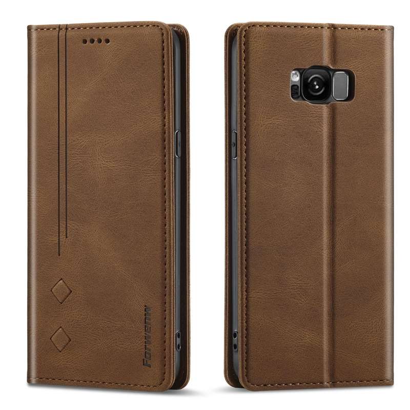 For Samsung Galaxy S8 Forwenw F2 Series Magnetic Horizontal Flip Leather Case with Holder & Card ...