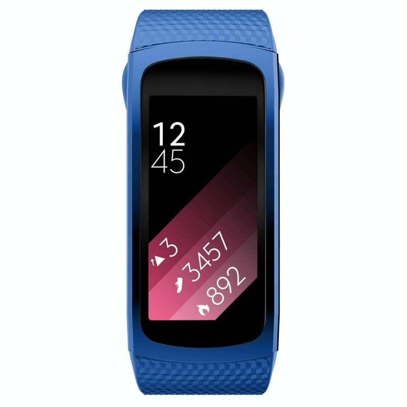 For Samsung Gear Fit2 Pro Silicone Watch Band, Size:L(Blue)