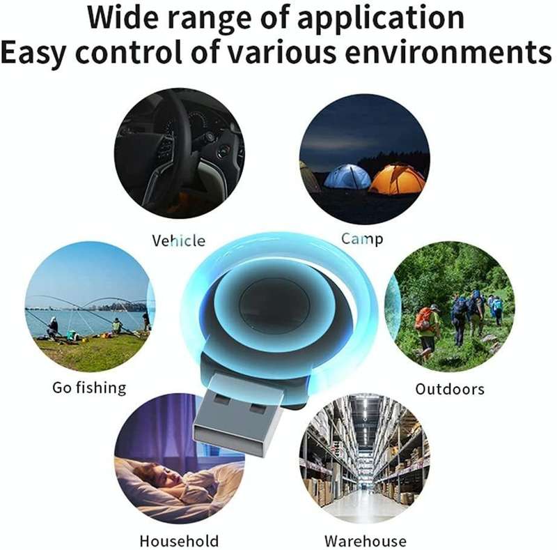 USB Car Mouse Repellent Ultrasonic Mosquito Insect Repellent With Atmosphere Light( White)
