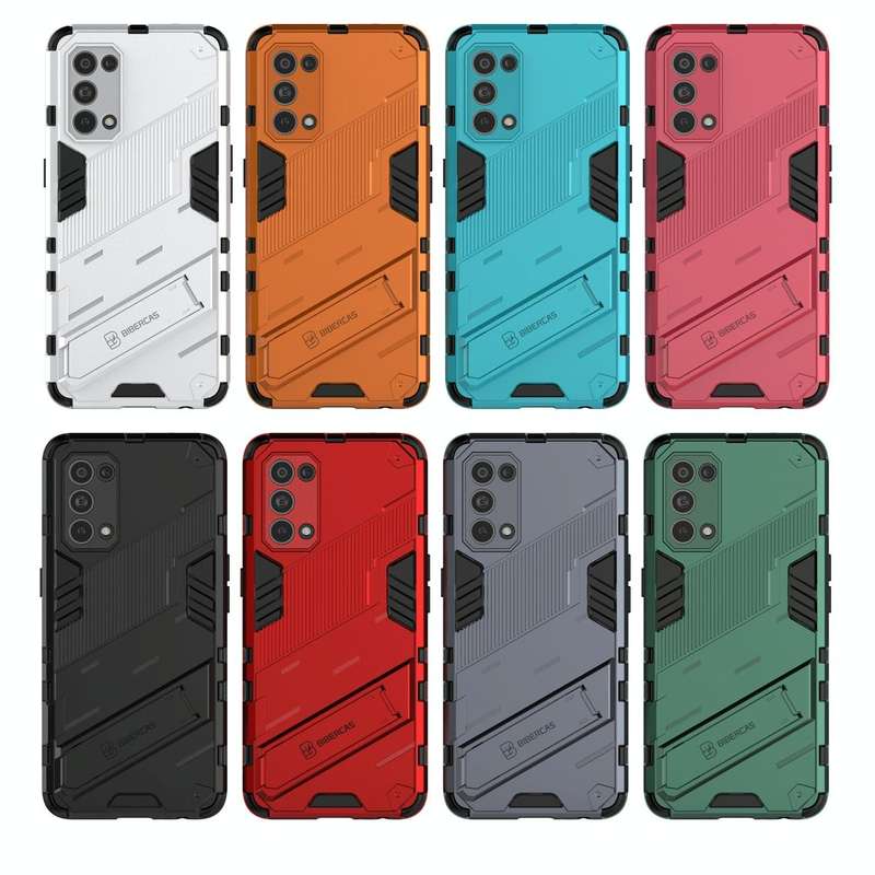 For OPPO Reno5 5G Punk Armor 2 in 1 PC + TPU Shockproof Case with Invisible Holder(Orange)