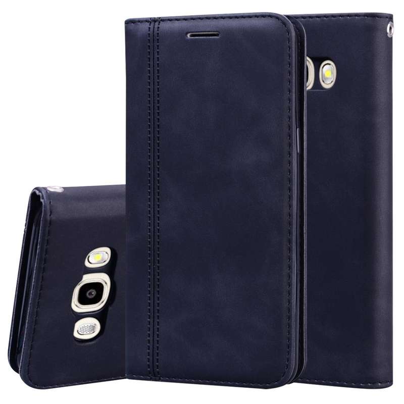 For Samsung Galaxy J5 (2016) / J510 Frosted Business Magnetic Horizontal Flip PU Leather Case wit...