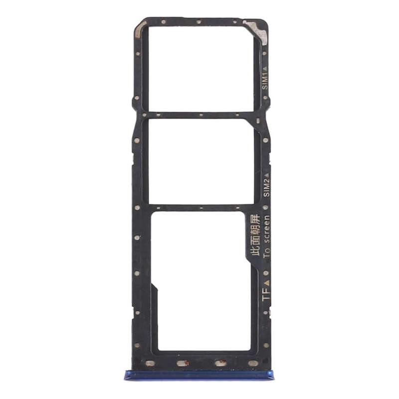 For OPPO Realme 3 Pro / Realme X Lite SIM Card Tray + SIM Card Tray + Micro SD Card Tray (Blue)
