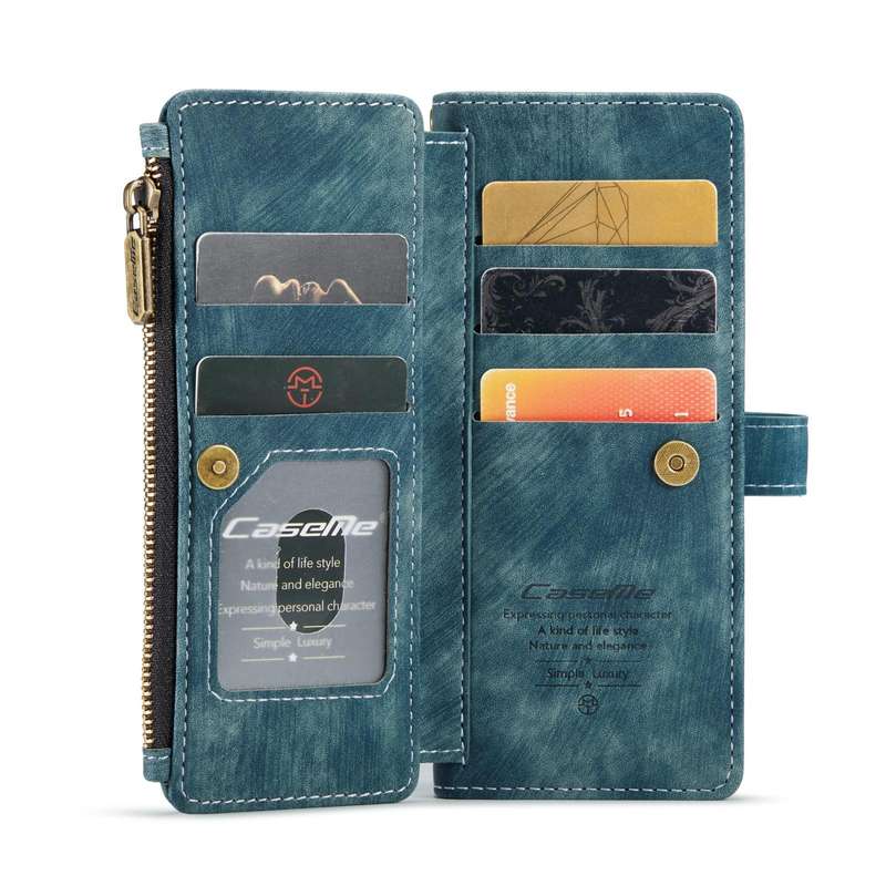 For Samsung Galaxy Z Fold3 5G CaseMe C30 Multifunctional Phone Leather Phone Case(Blue)