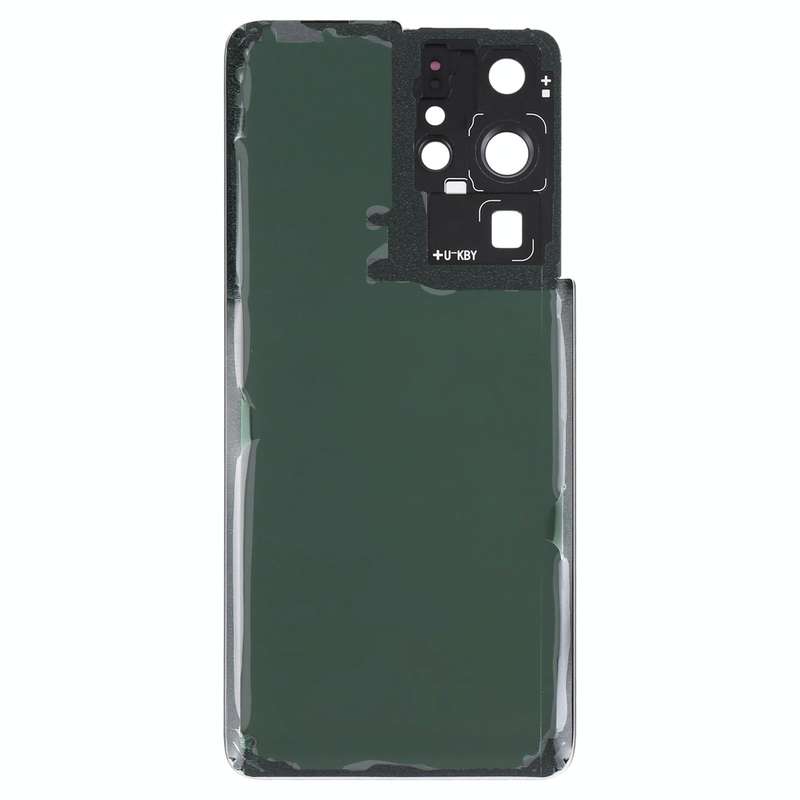 For Samsung Galaxy S21 Ultra 5G Battery Back Cover with Camera Lens Cover (Black)