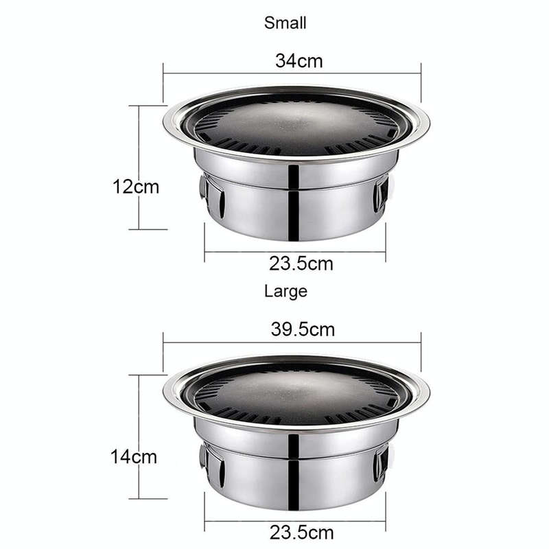 Home Multifunctional Adjustable Fire Barbecue Grill, Size: S (Pan+Net)