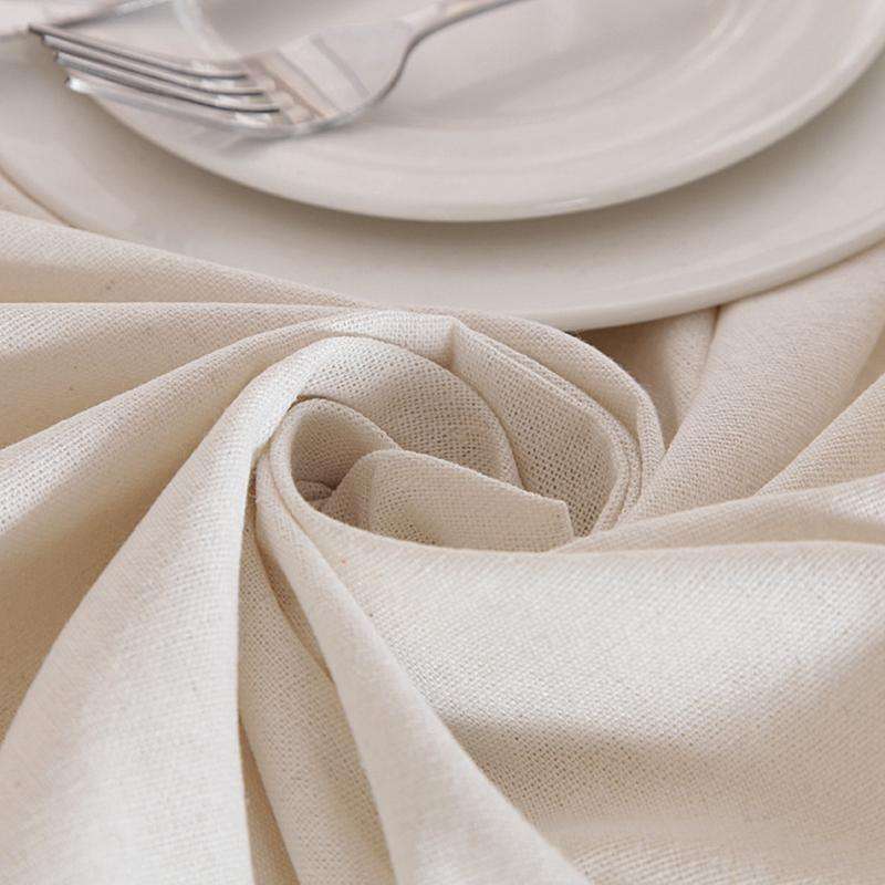 Linen Cotton Thicken Tablecloth Hem Splice Washable Coffee Dinner Table Cloth for Wedding Banquet...