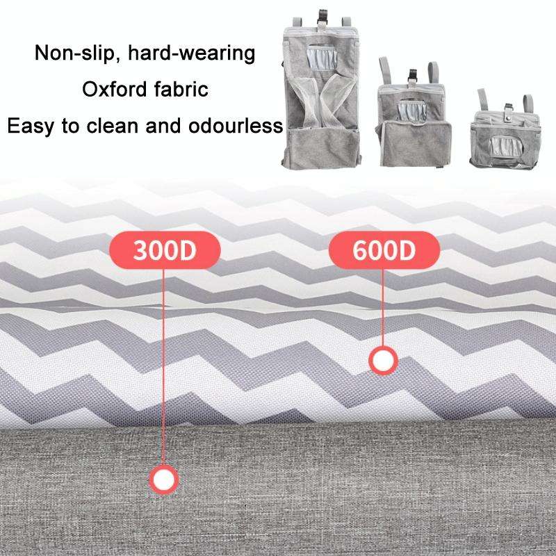 Cot Top Multi-Function Organiser Storage Hanging Bag(Stars)