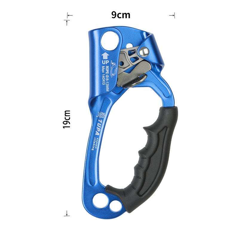 XINDA TP-8606 Outdoor Rock Climbing Aerial Work Anti-fall Handheld Rope Gripper for 8-12mm Diamet...