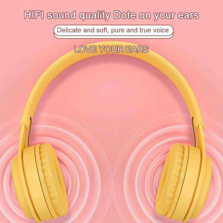 Y08 Hifi Sound Quality Macaron Bluetooth Headset, Supports Calling & TF Card & 3.5mm AUX (Pink)