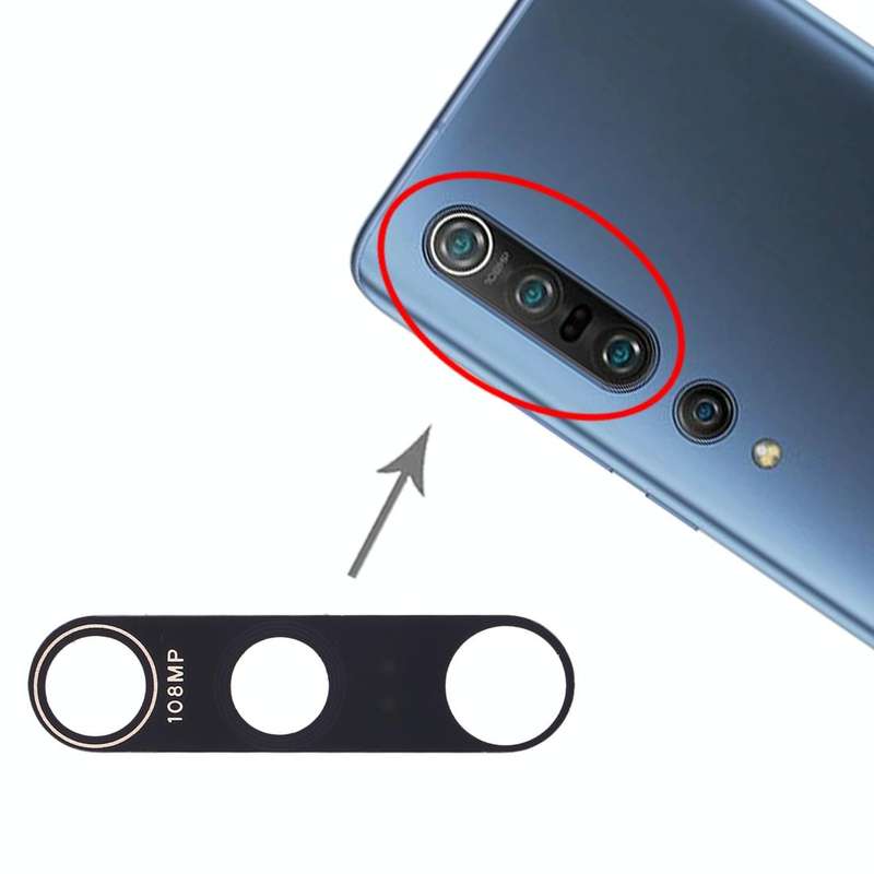 10 PCS Back Camera Lens for Xiaomi Mi 10 Pro 5G