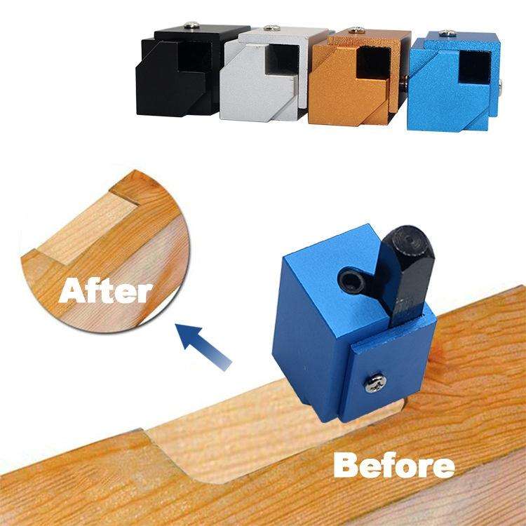 WF6774 Right-Angle Punch Chisel Embedded Hinge Door Lock Groove Woodworking Tool(Black)