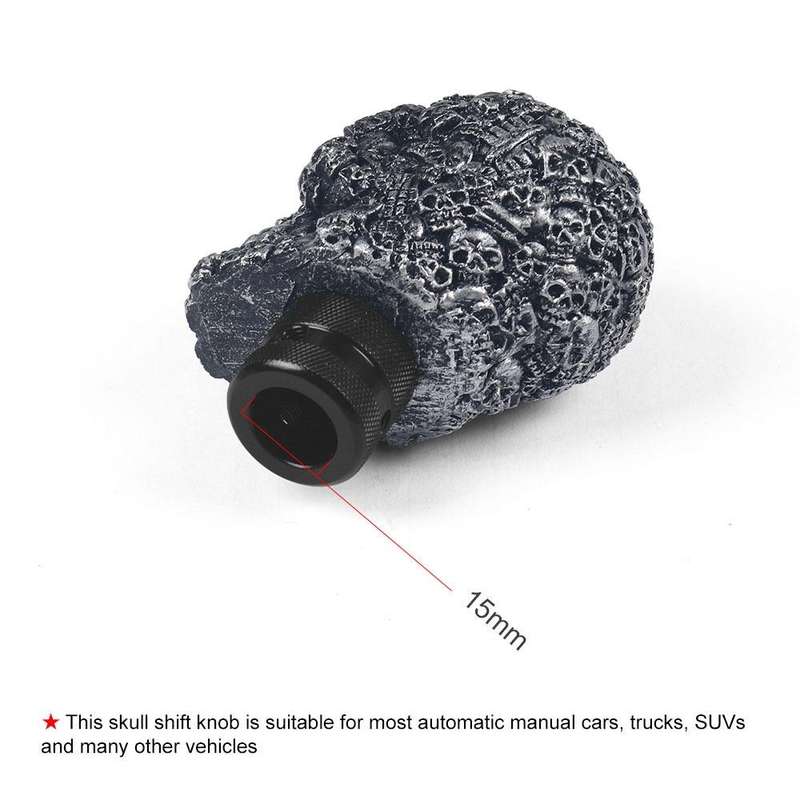 Car Skull Manual Shift Lever Gear Head(Creamy-white)