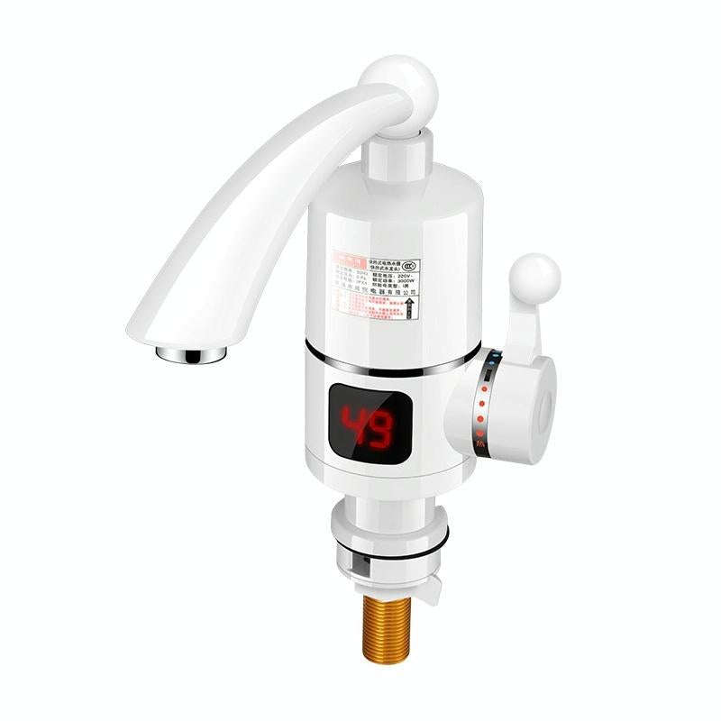 Digital Display Electric Heating Faucet Instant Hot Water Heater CN Plug Digital Display Horizont...