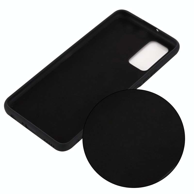 For Huawei P smart 2021 Pure Color Liquid Silicone Shockproof Full Coverage Case(Black)