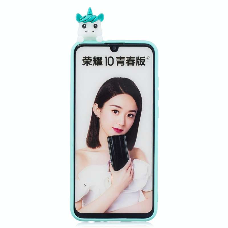 For Huawei Honor 10 Lite 3D Cartoon Pattern Shockproof TPU Protective Case(Couple Unicorn)