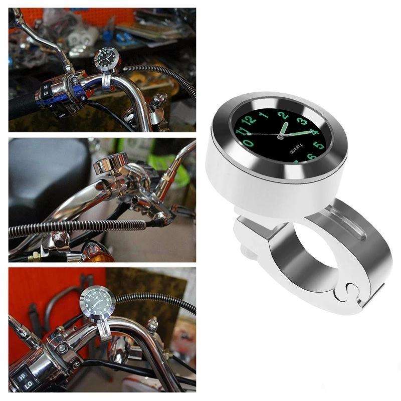 Motorcycle Bike Modified Handlebar Clock Watch(Black)
