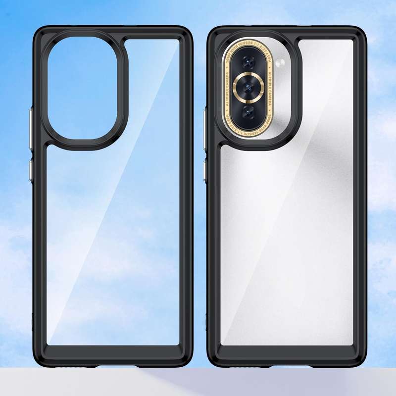 For Huawei nova 10 Pro Colorful Series Acrylic + TPU Phone Case(Black)