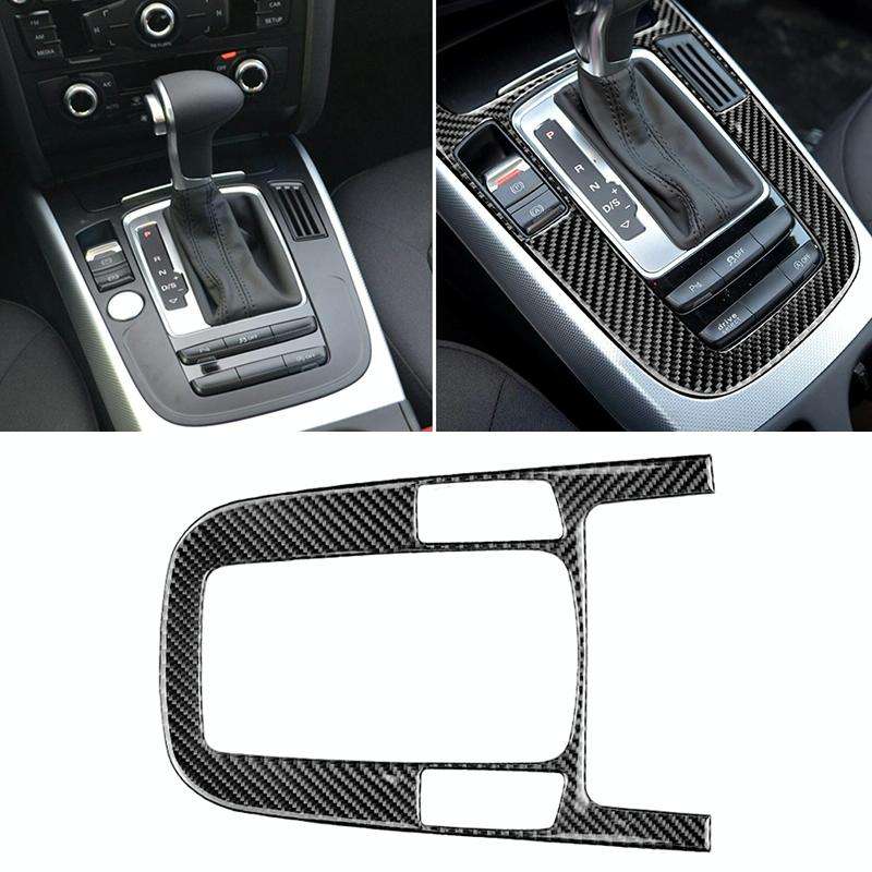 Car Carbon Fiber Gear Position Panel Decorative Sticker for Audi 2010-2018 Q5 / 2009-2016 A4L / 2...