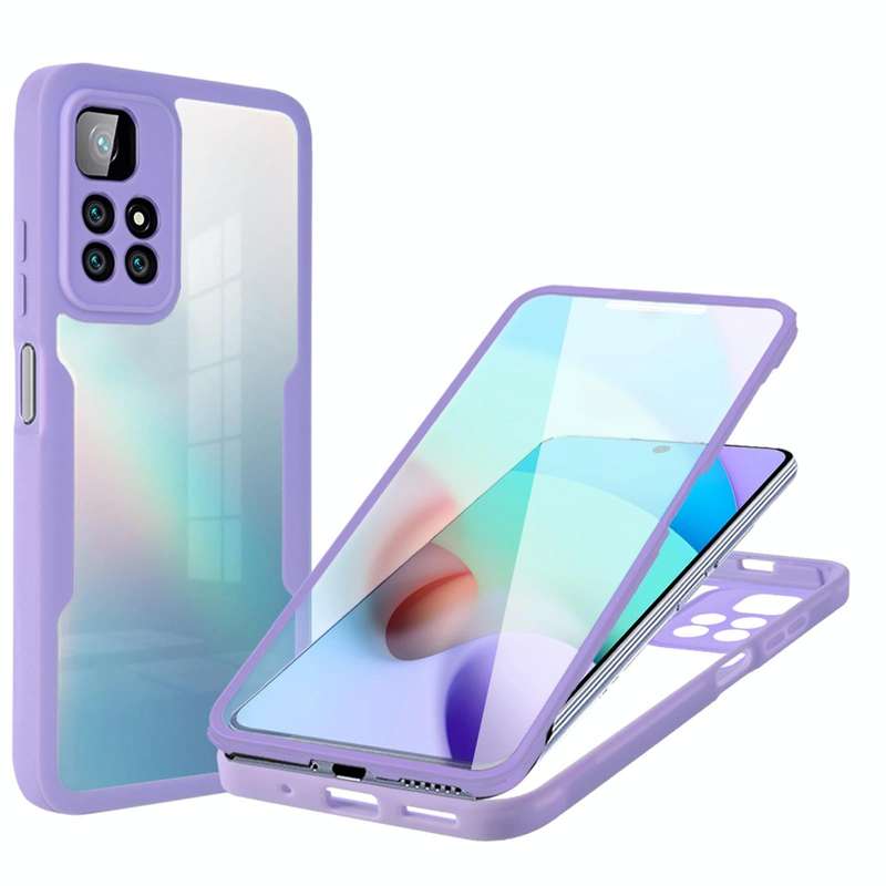 For Xiaomi Redmi 10 Acrylic + TPU 360 Degrees Full Coverage Phone Case(Purple)