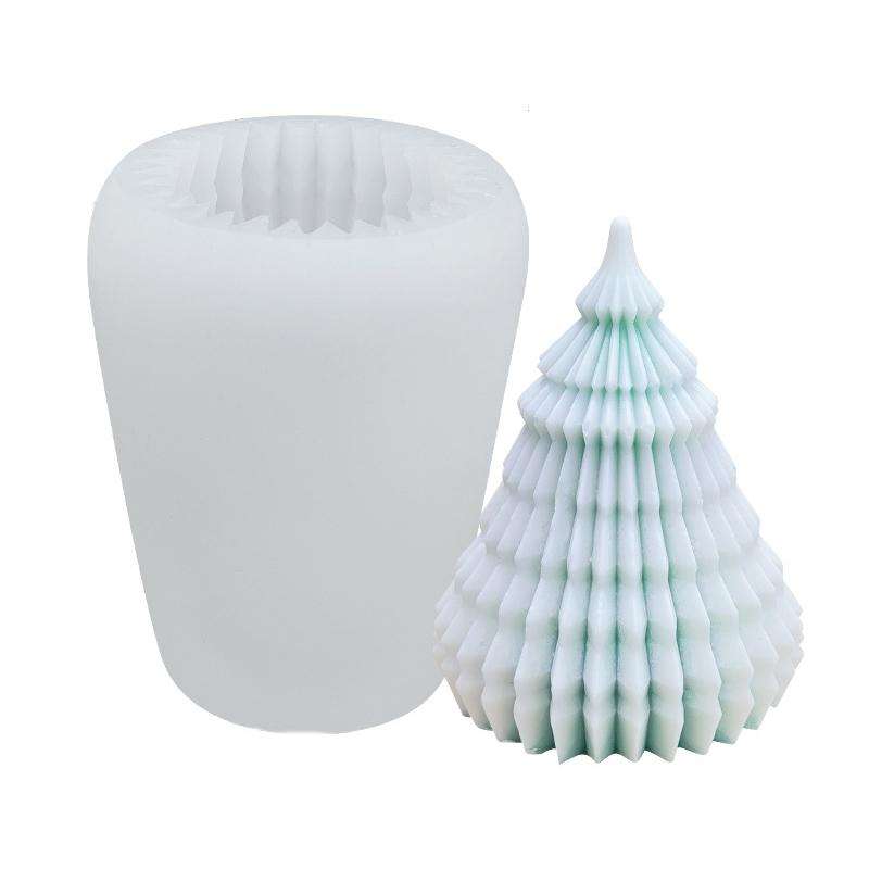 DIY Christmas Candle Aromatherapy Gypsum Silicone Mold, Shape: Origami Christmas Tree