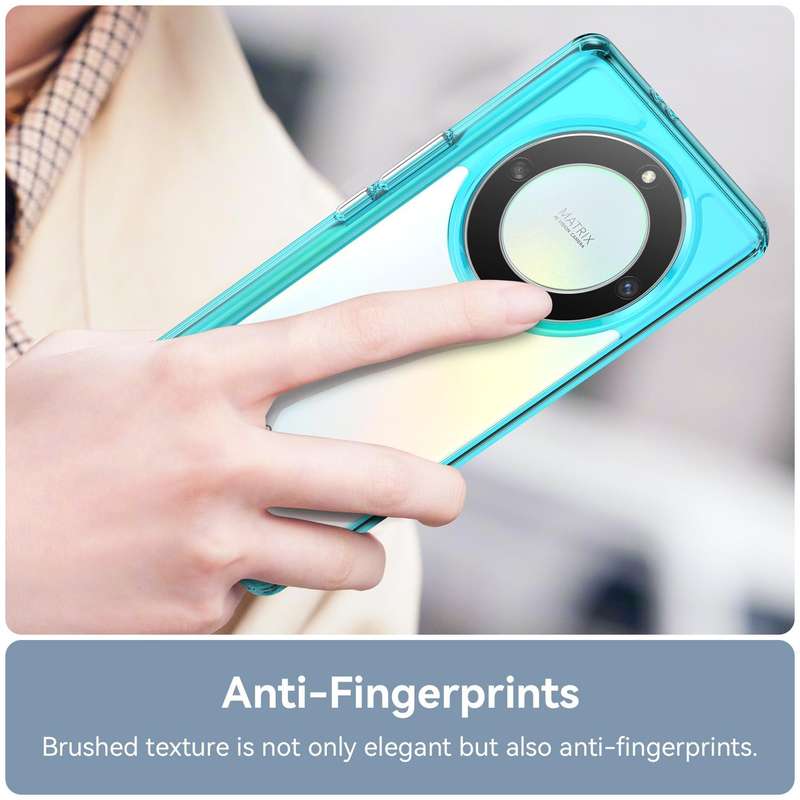 For Honor X9A Colorful Series Acrylic + TPU Phone Case(Transparent Blue)