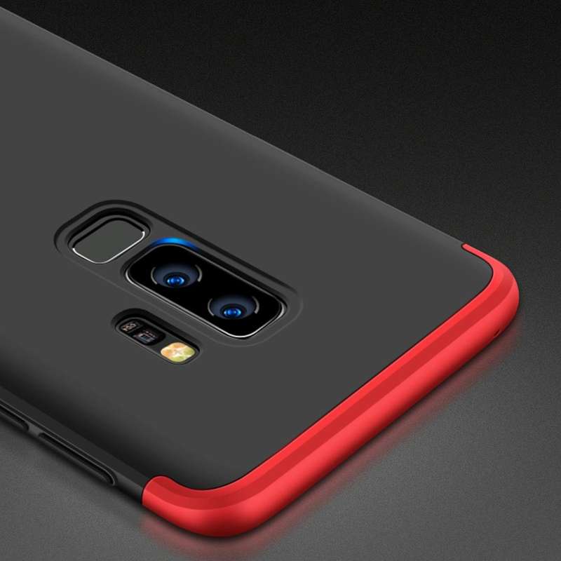 GKK for Galaxy S9+ Three Stage Splicing 360 Degree Full Coverage PC Protective Case Back Cover(Bl...