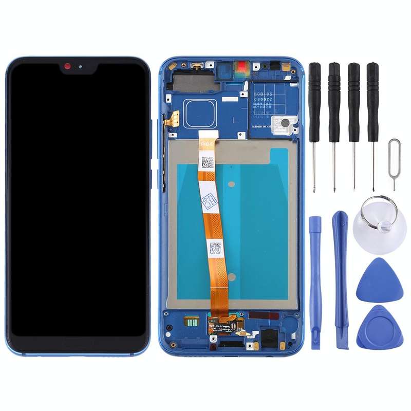 OEM LCD Screen for Huawei Honor 10 Digitizer Full Assembly with Frame (Blue)
