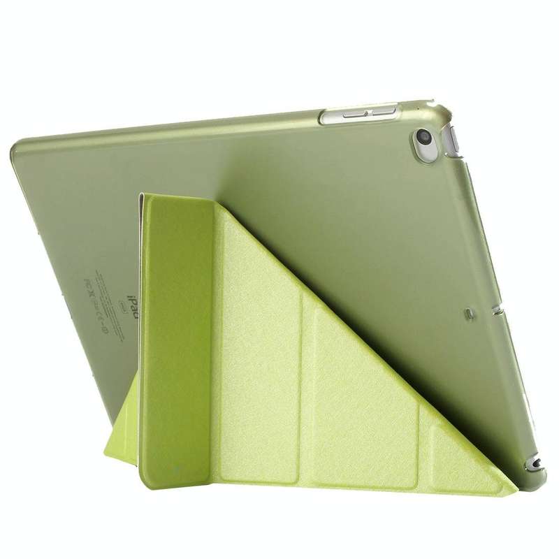 For iPad 9.7 (2018) & iPad 9.7 (2017) & iPad Air Silk Texture Horizontal Deformation Flip Leather...